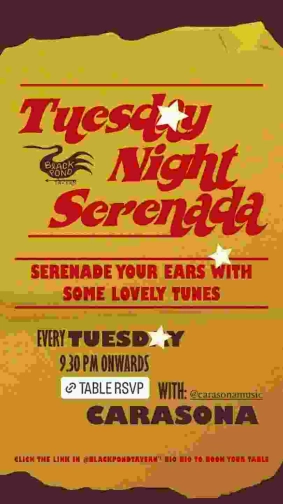 BLACK POND TAVERN JAKARTA - TUESDAY NIGHT SERENADA