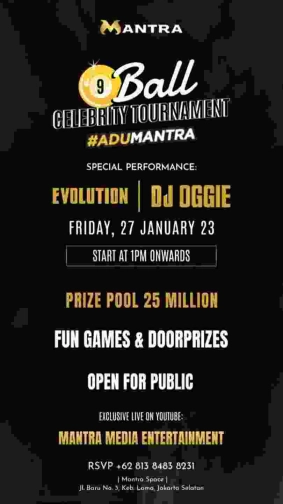MANTRA LOUNGE JAKARTA - 9 BALL CELEBRITY TOURNAMENT