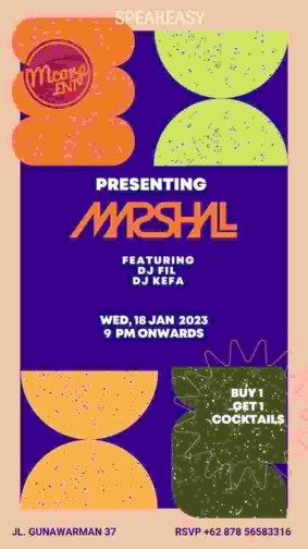 SPEAKEASY JAKARTA - MARSHAL