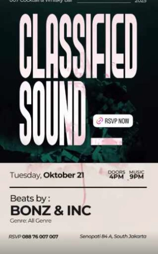 007 COCKTAIL & WHISKY BAR JAKARTA - CLASSIFIED BAR