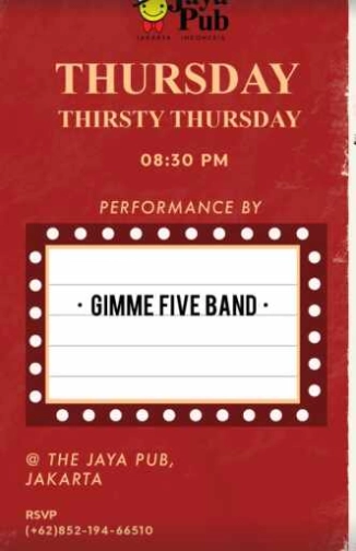 JAYA PUB MENTENG JAKARTA - THIRSTY THURSDAY