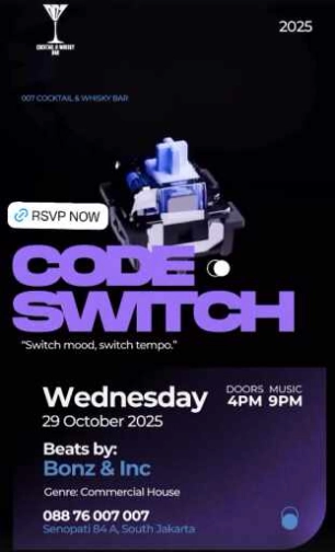 007 COCKTAIL & WHISKY BAR JAKARTA - CODE SWITCH