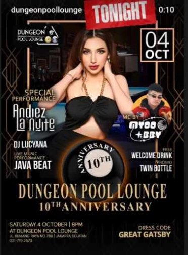 DUNGEON POOL LOUNGE KEMANG JAKARTA - ANNIVERSARY 10TH