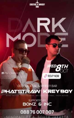 007 COCKTAIL & WHISKY BAR SENOPATI JAKARTA - DARK MODE 