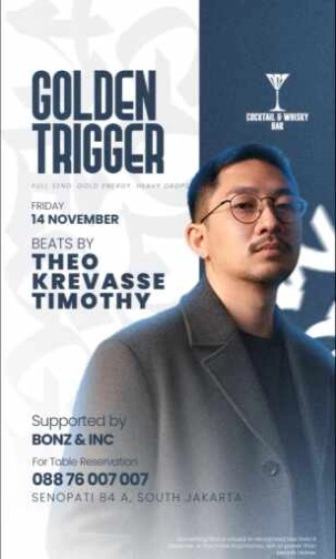 007 COCKTAIL & WHISKY BAR SENOPATI JAKARTA - GOLDEN TRIGGER