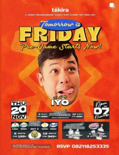 TEKIRA BLOK M JAKARTA - TOMORROW IS FRIDAY