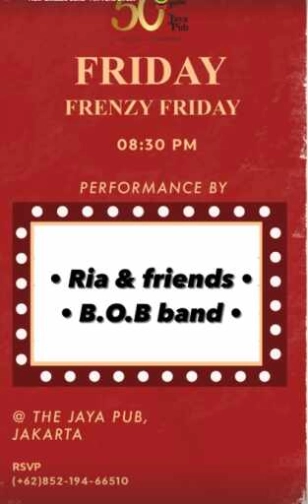 JAYA PUB MENTENG JAKARTA - FRENZY FRIDAY