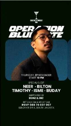 007 COCKTAIL & WHISKY BAR SENOPATI JAKARTA - OPERATION BLUE NOTE