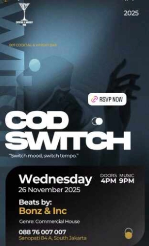 007 COCKTAIL & WHISKY BAR JAKARTA - COD SWITCH
