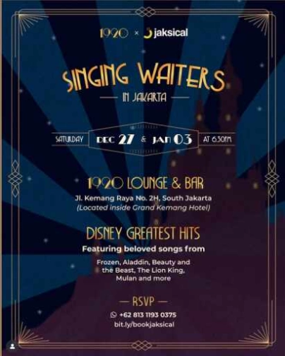 1920 LOUNGE KEMANG JAKARTA - SINGING WAITERS