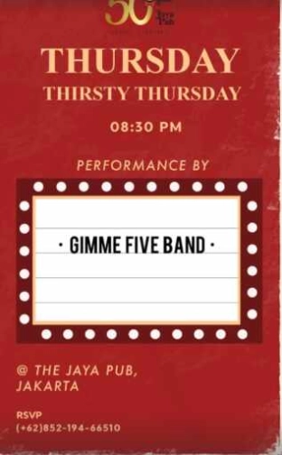 JAYA PUB MENTENG JAKARTA - THIRSTY THURSDAY