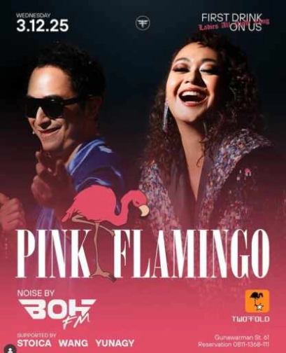TWO FOLD GUNAWARMAN JAKARTA - PINK FLAMINGO 