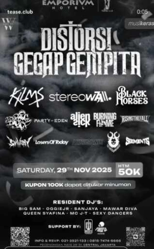 EMPORIUM TEASE CLUB JAKARTA - DISTORS GEGAP GEMPITA
