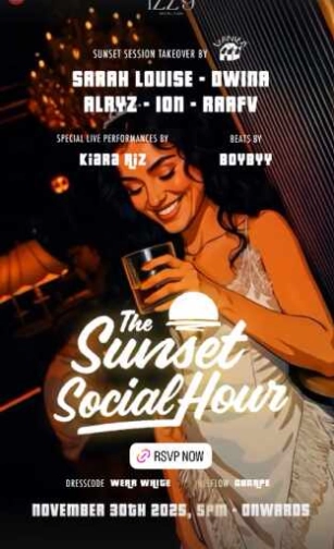 IZZY SOCIAL CLUB JAKARTA - THE SUNSET SOCIAL HOUR