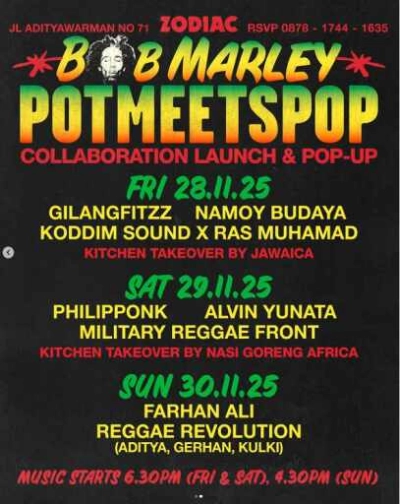 ZODIAC SENOPATI JAKARTA - BOB MARLEY POTMEETSPOP