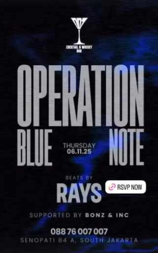 007 COCKTAIL & WHISKY BAR JAKARTA - OPERATION BLUE NOTE