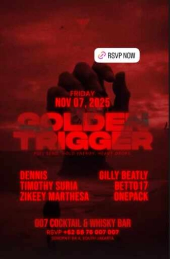 007 COCKTAIL & WHISKY BAR JAKARTA - GOLDEN TRIGGER