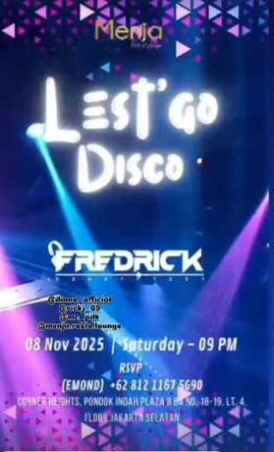 MENJA RESTO & LOUNGE JAKARTA - LEST GO DISCO