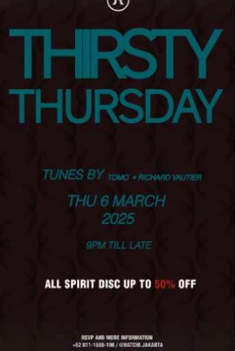 HATCHI PONDOK INDAH JAKARTA - THIRSTY THURSDAY