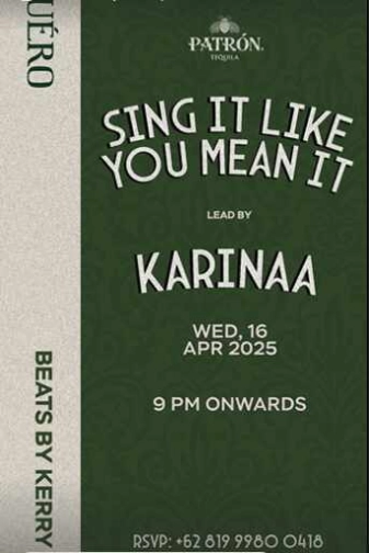 PUERO SENOPATI JAKARTA - SING IT LIKE YOU MEAN IT
