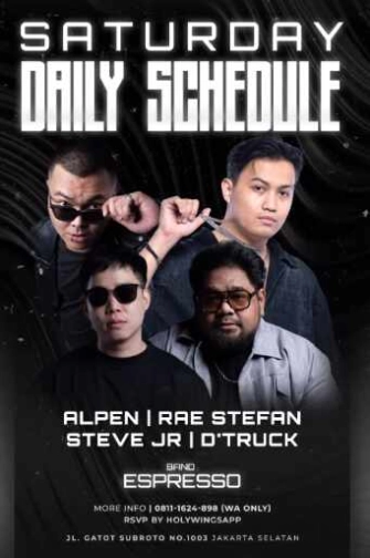 W SUPER CLUB TEBET JAKARTA - SATURDAY DAILY SCHEDULE