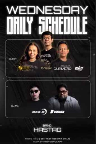 W SUPER CLUB TEBET JAKARTA - WEDNESDAY DAILY SCHEDULE