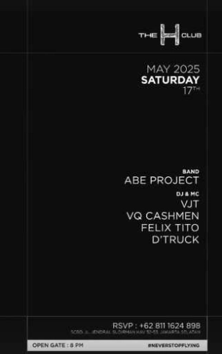 THE H SCBD CLUB JAKARTA - SATURDAY