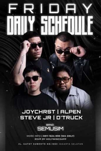 W SUPER CLUB TEBET JAKARTA - FRIDAY DAILY SCHEDULE