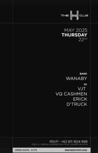 THE H CLUB SCBD JAKARTA - THURSDAY