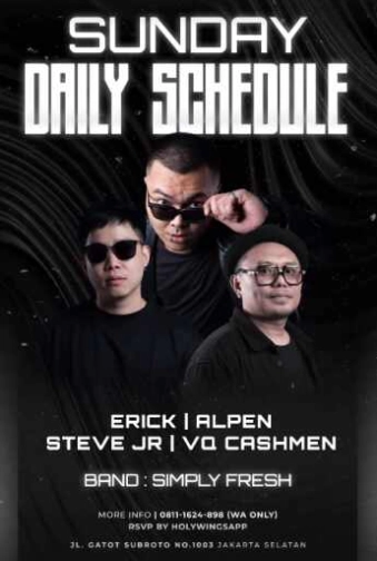 W SUPER CLUB TEBET JAKARTA - SUNDAY DAILY SCHEDULE