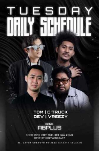 W SUPER CLUB TEBET JAKARTA - TUESDAY DAILY SCHEDULE