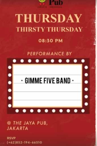 JAYA PUB MENTENG JAKARTA - THIRSTY THURSDAY