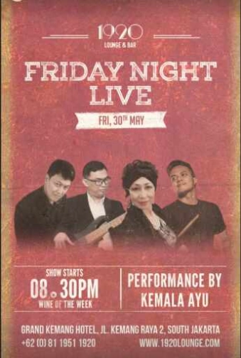 1920 LOUNGE KEMANG JAKARTA - FRIDAY NIGHT LIVE
