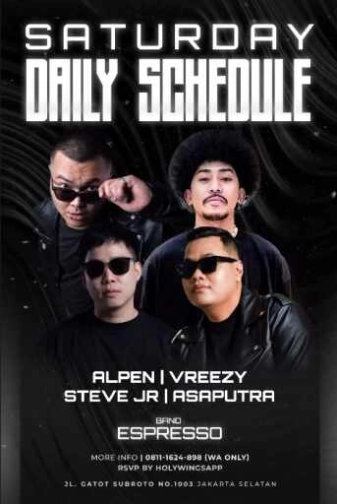 W SUPER CLUB TEBET JAKARTA - SATURDAY DAILY SCHEDULE
