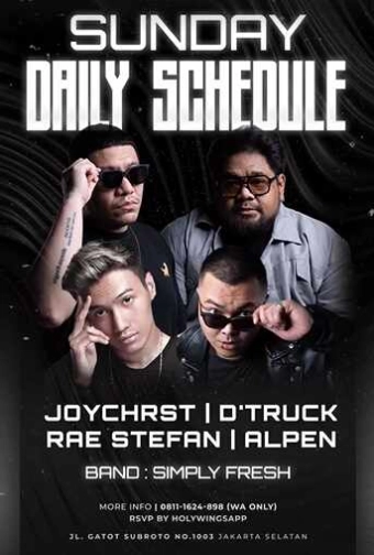 W SUPER CLUB TEBET JAKARTA - SUNDAY DAILY SCHEDULE