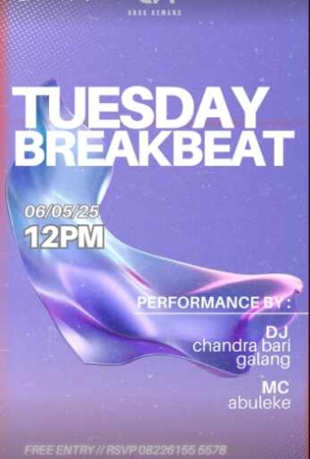 ANAK KEMANG CAFE JAKARTA - TUESDAY BREAKBEAT