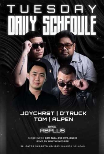 W SUPER CLUB TEBET JAKARTA - TUESDAY DAILY SCHEDULE