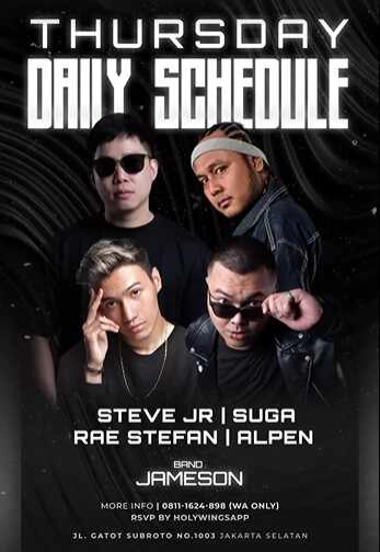 W SUPER CLUB TEBET JAKARTA - THURSDAY DAILY SCHEDULE
