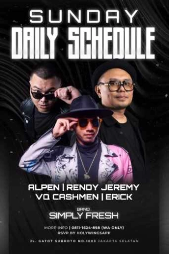 W SUPER CLUB TEBET JAKARTA - SUNDAY DAILY SCHEDULE