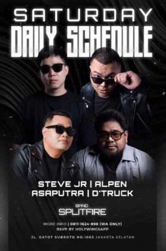 W SUPER CLUB TEBET JAKARTA - SATURDAY DAILY SCHEDULE
