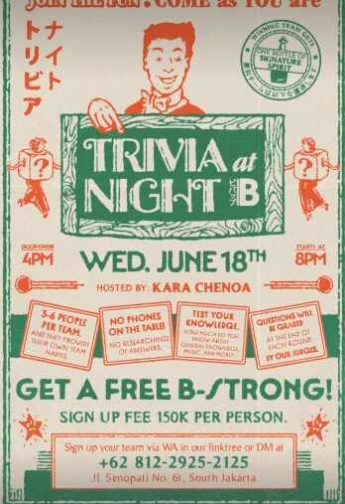 BEBOP JAKARTA - TRIVIA NIGHT