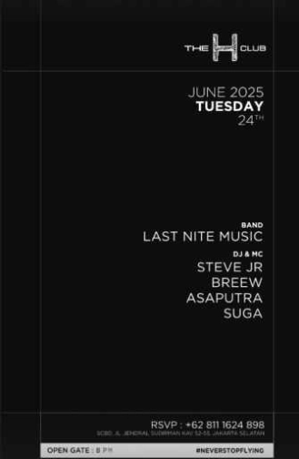 THE H CLUB SCBD JAKARTA - TUESDAY