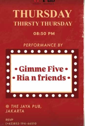 JAYA PUB MENTENG JAKARTA - THIRSTY THURSDAY
