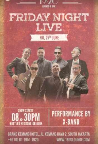 1920 LOUNGE KEMANG JAKARTA - FRIDAY NIGHT LIVE