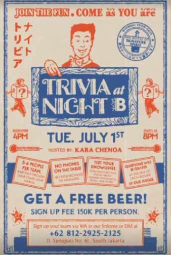 BEBOP JAKARTA - TRIVIA NIGHT