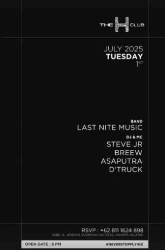THE H CLUB SCBD JAKARTA - TUESDAY