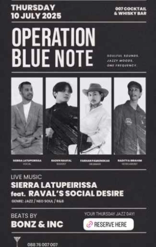 007 COCKTAIL & WHISKY BAR SENOPATI JAKARTA - OPERATION BLUE NOTE
