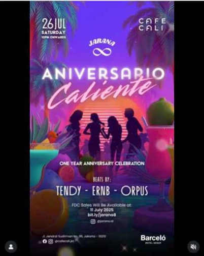 CAFE CALI JAKARTA - JARANA ANIVERSARIO CALIENTE