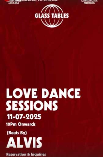 GLASS TABLES MENTENG JAKARTA - LOVE DANCE SESSIONS