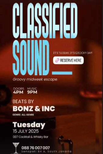007 COCKTAIL & WHISKY BAR SENOPATI JAKARTA - CLASSIFIED SOUND